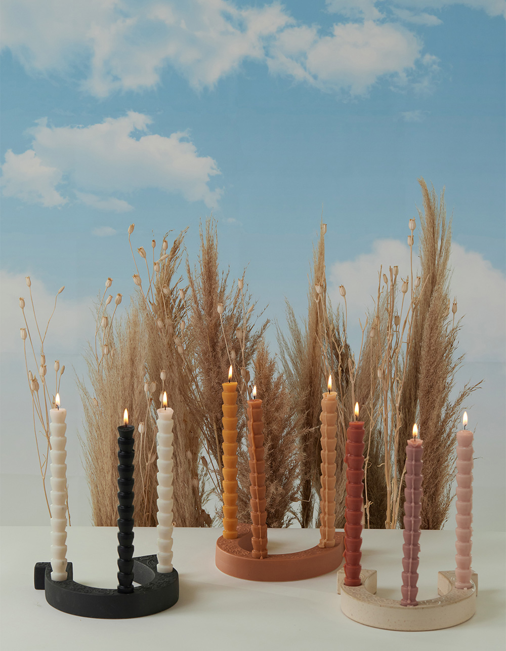 PADDYWAX Horseshoe Taper Candle Holder WHITE Tillys