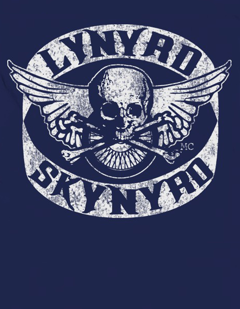 LYNYRD SKYNYRD Skull Wings Unisex Tee - NAVY