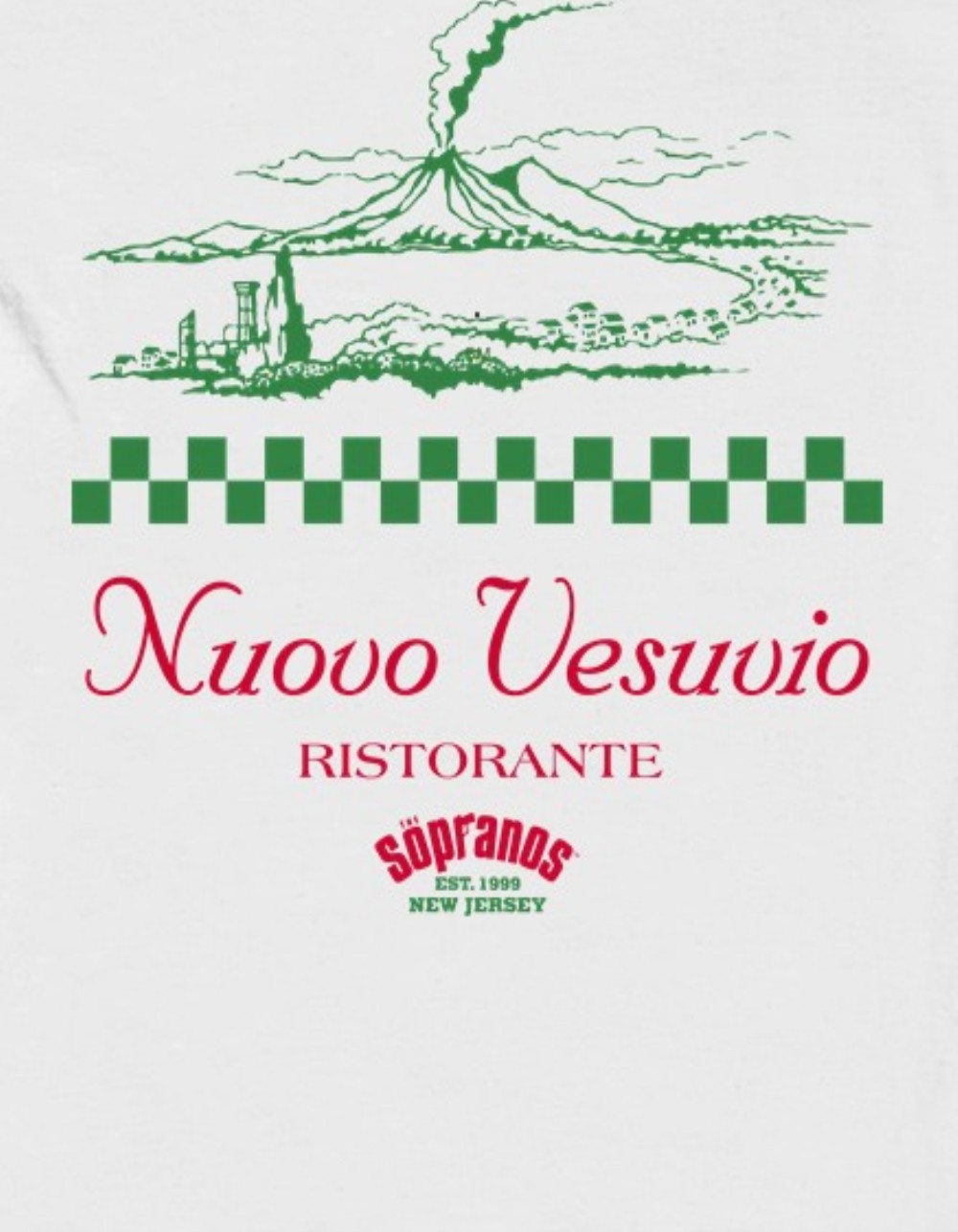 THE SOPRANOS Nouvo Vesuvio Ristorante Unisex Tee - WHITE