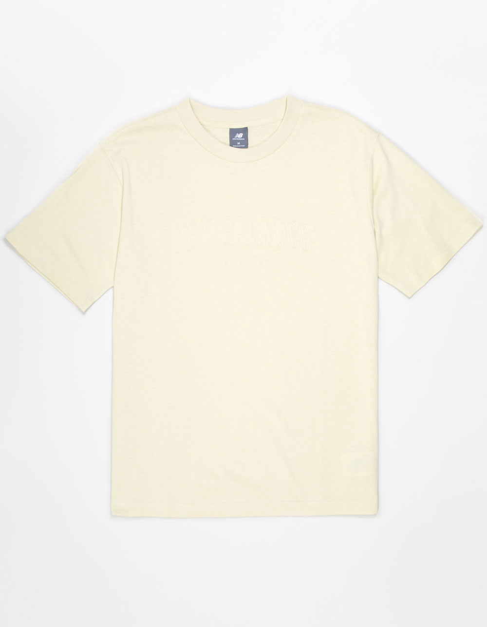 NEW BALANCE Embossed Varsity Jersey Mens Tee - SAND