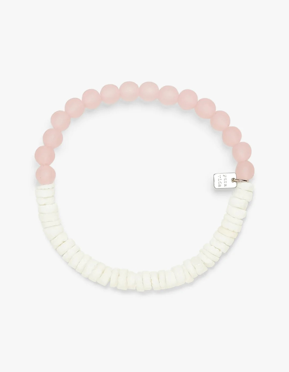 PURA VIDA Puka Shell & Frosted Bead Stretch Bracelet PINK Tillys