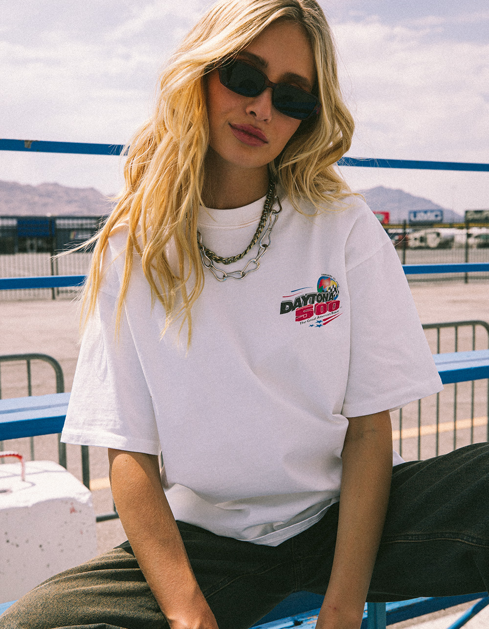 TILLYS x NASCAR Daytona 500 Mens Boxy Tee - WHITE