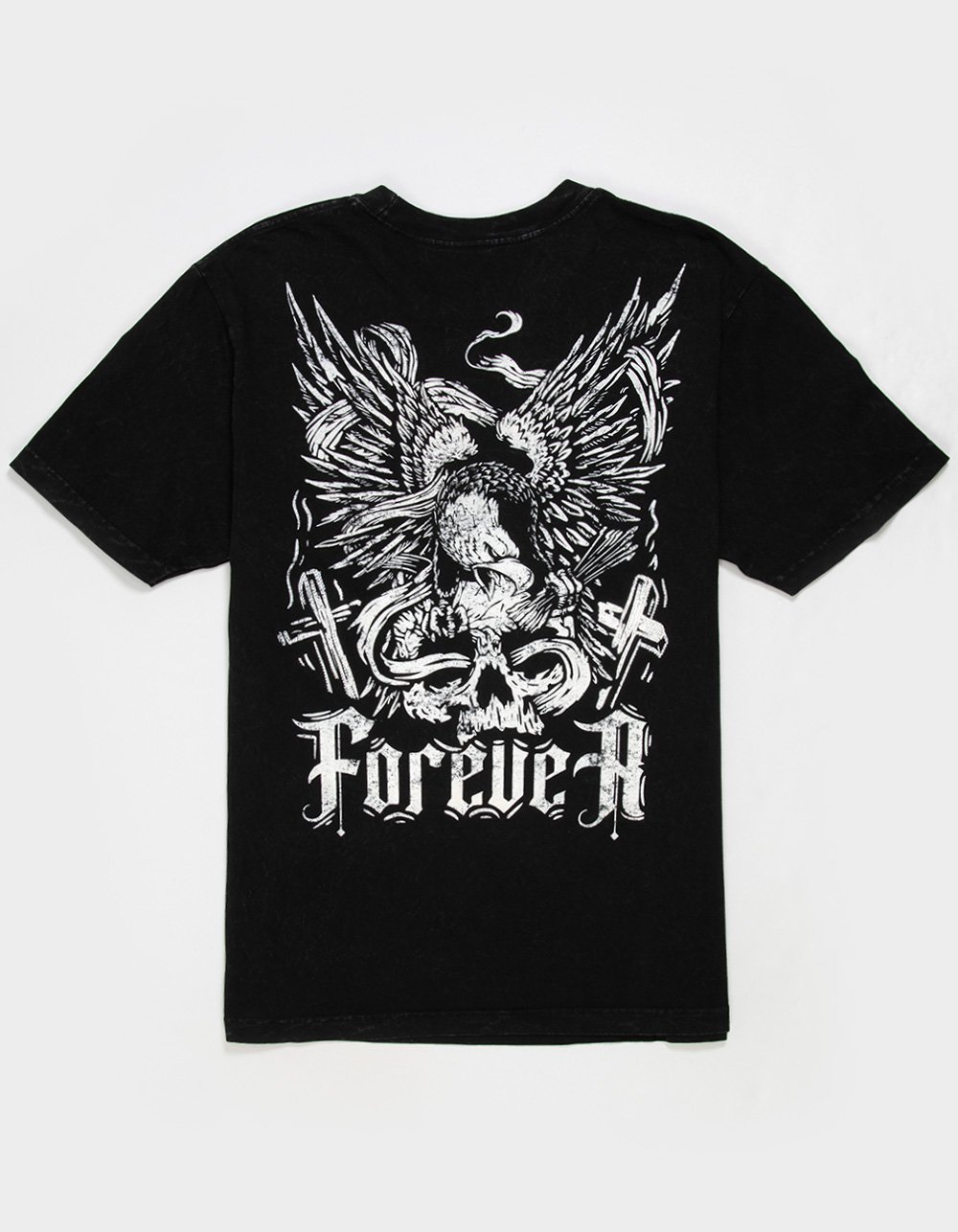 LA FAMILIA Forever Eagle Mens Tee - WASHED BLACK
