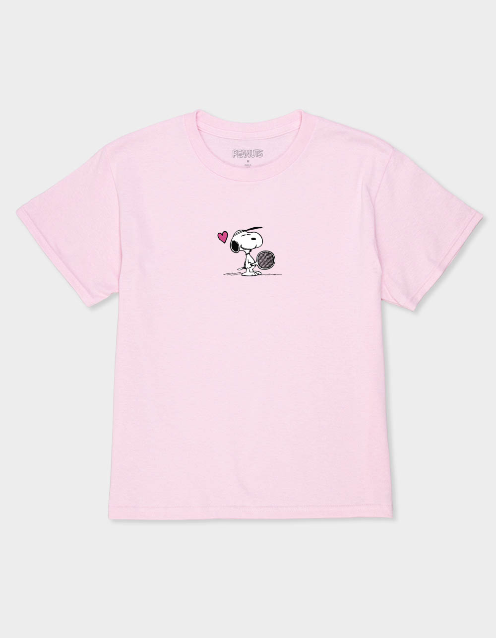 PEANUTS Snoopy Tennis Love Unisex Kids Tee - LIGHT PINK