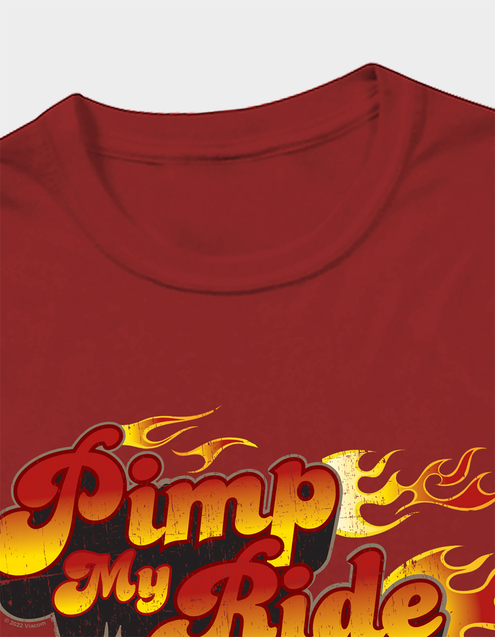 PIMP MY RIDE Fire Gradient Logo Mens Tee - CARDINAL