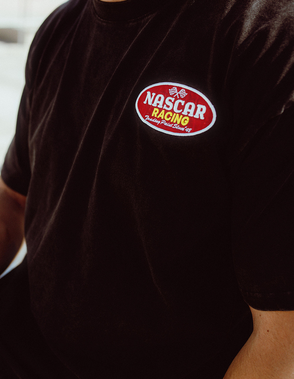 TILLYS x NASCAR Emblem Mens Boxy Tee - BLACK