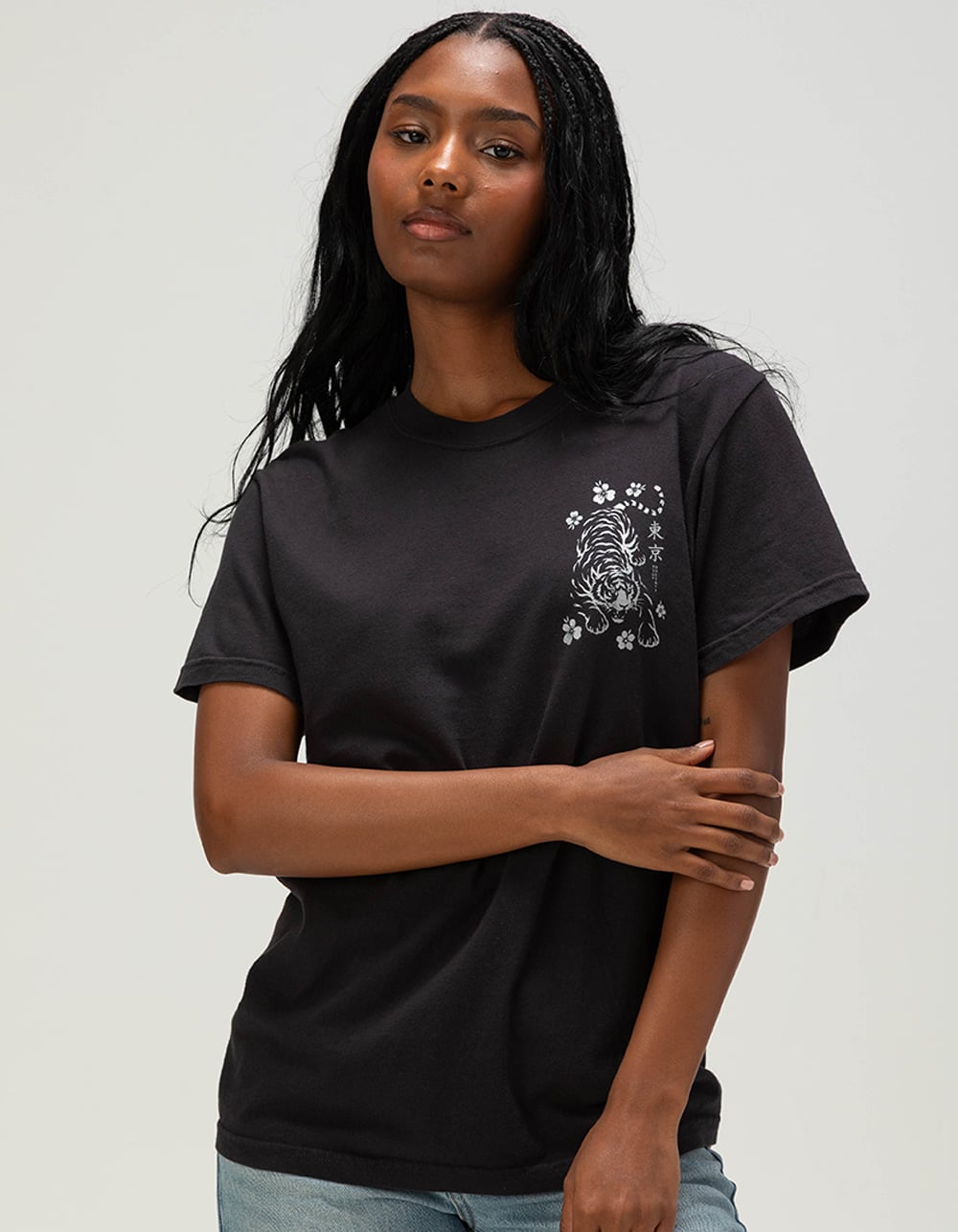 RIOT SOCIETY Easy Tiger Womens Tee - BLACK
