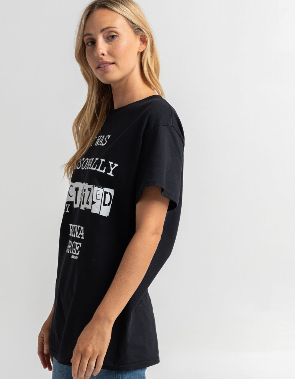 MEAN GIRLS Victimized Womens Oversized Tee - BLACK | Tillys