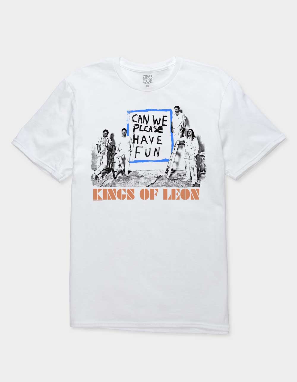 KINGS OF LEON Can We Please Have Fun Sign Unisex Tee - WHITE
