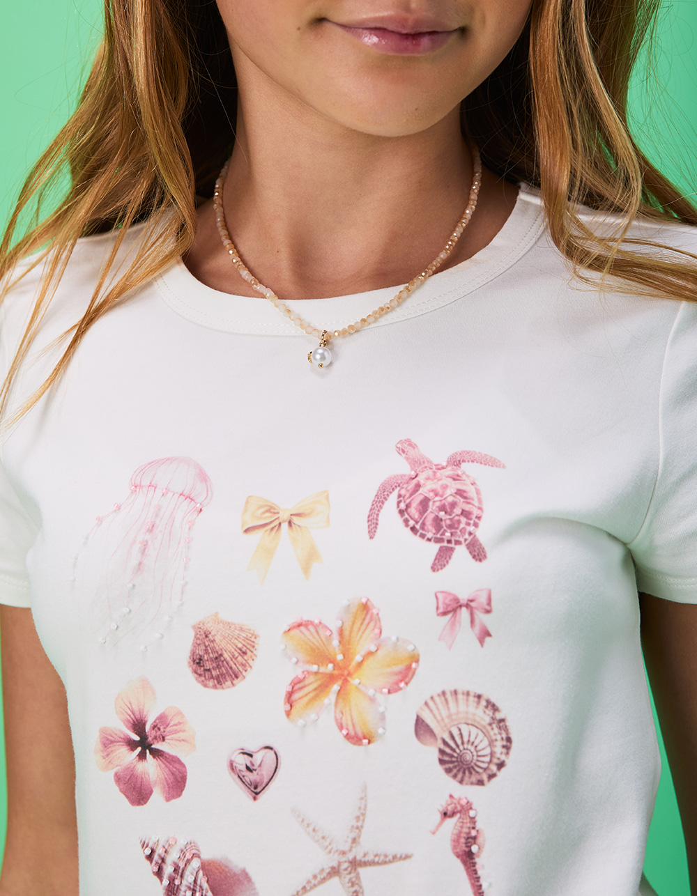 FULL TILT Beach Icon Girls Baby Tee - WHITE