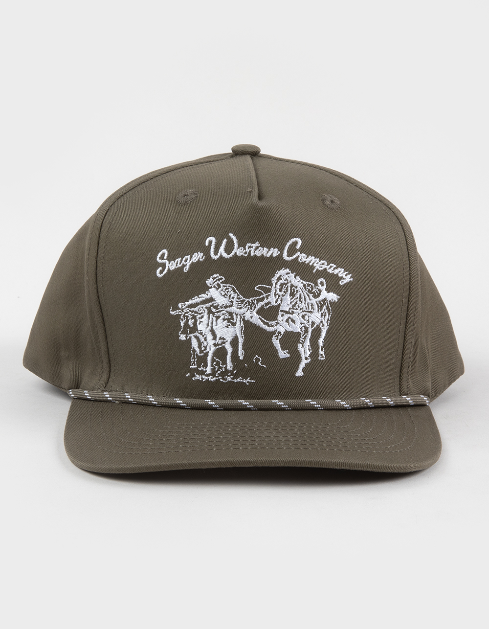 SEAGER Los Rios Twill Snapback Hat - MOSS