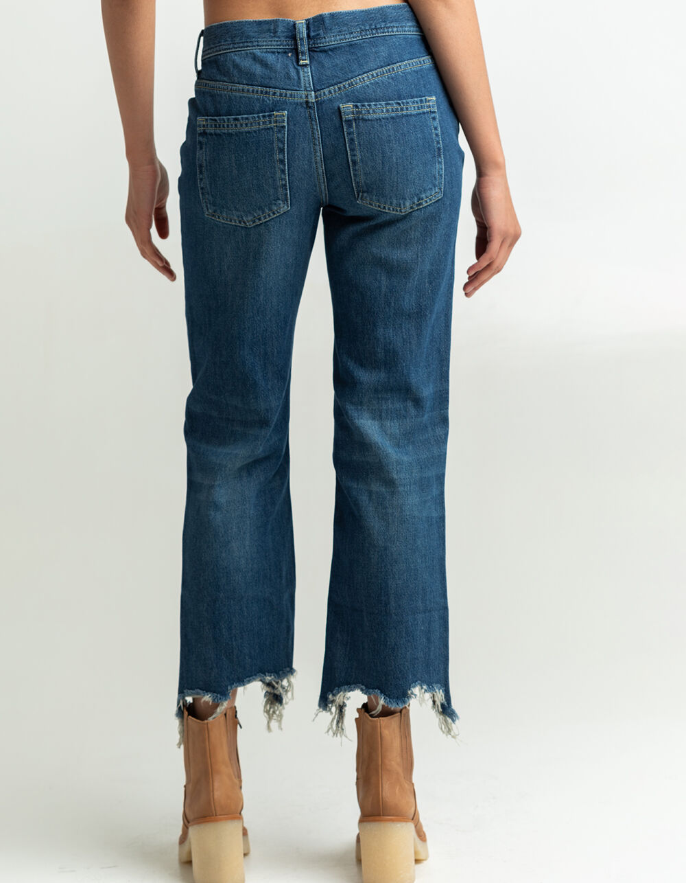 FREE PEOPLE Maggie Mid Rise Womens Jeans MEDIUM WASH Tillys