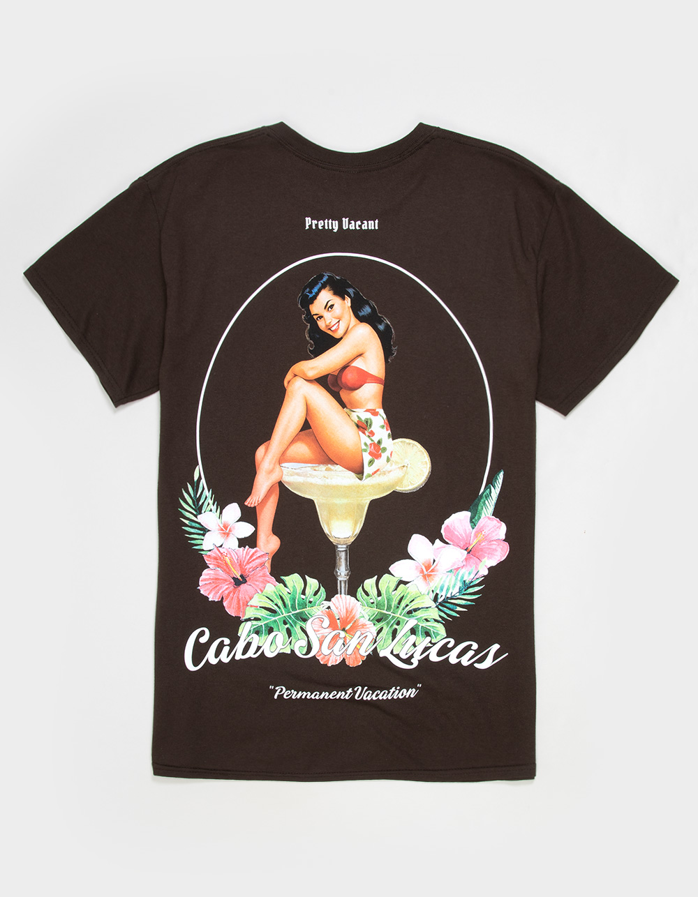 PRETTY VACANT Cabo Mens Tee - CHOCOLATE