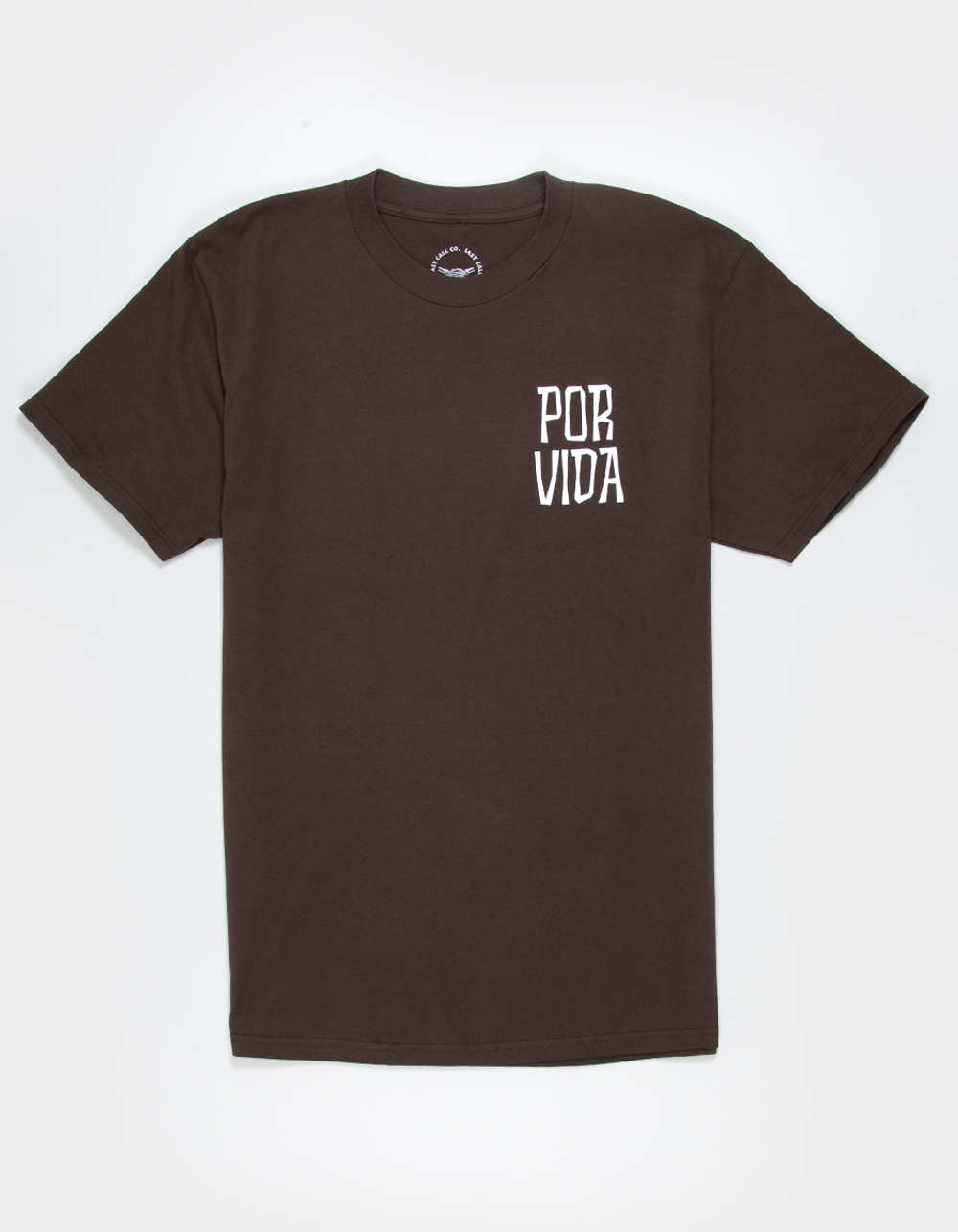 LAST CALL CO. Wheels Por Vida Mens Tee - BROWN