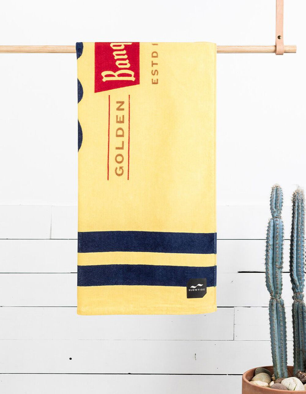 SLOWTIDE x Coors Banquet OG Beach Towel PALE YELLOW COMBO Tillys