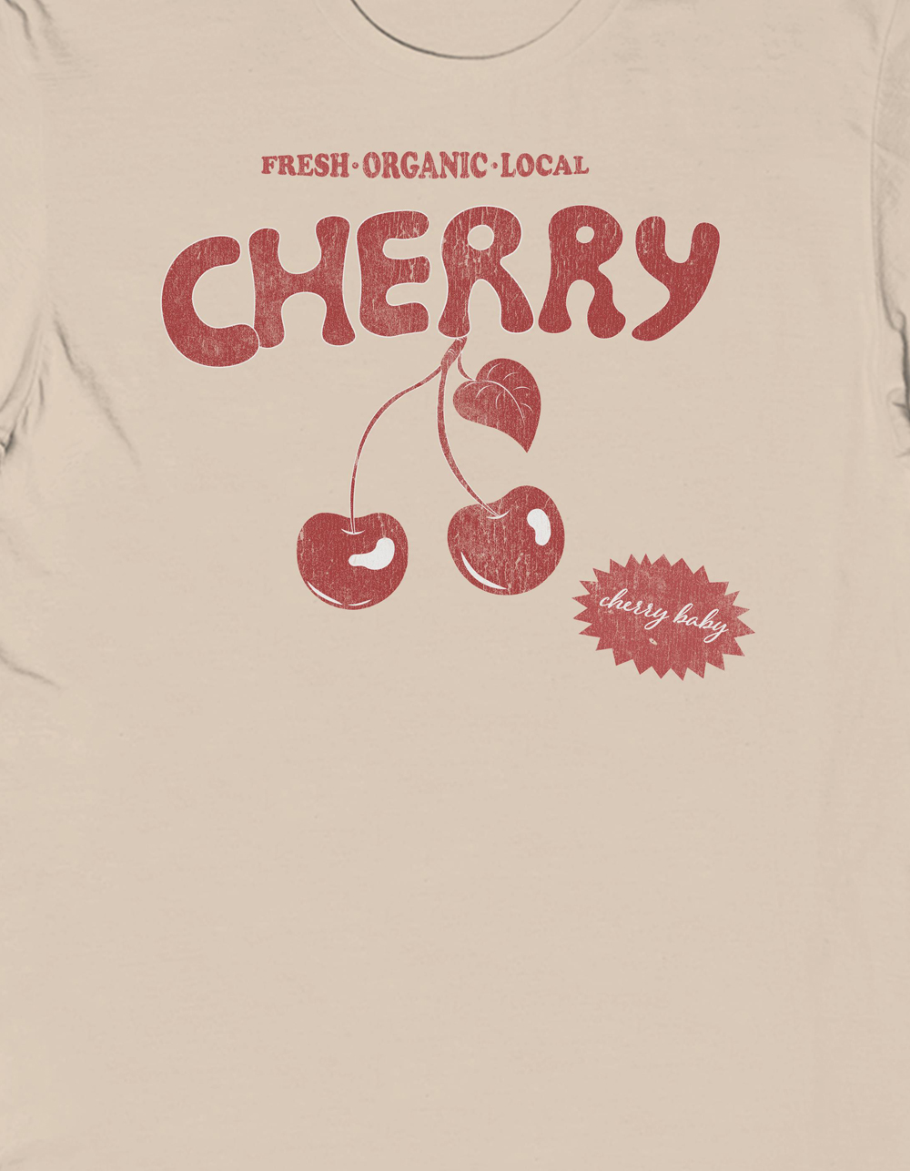 Cherry Fresh Organic Unisex Tee - SAND