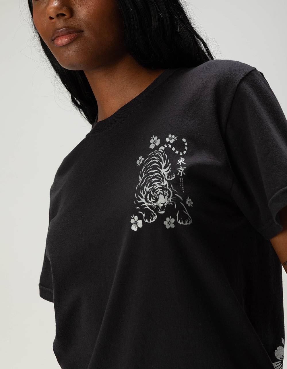 RIOT SOCIETY Easy Tiger Womens Tee - BLACK