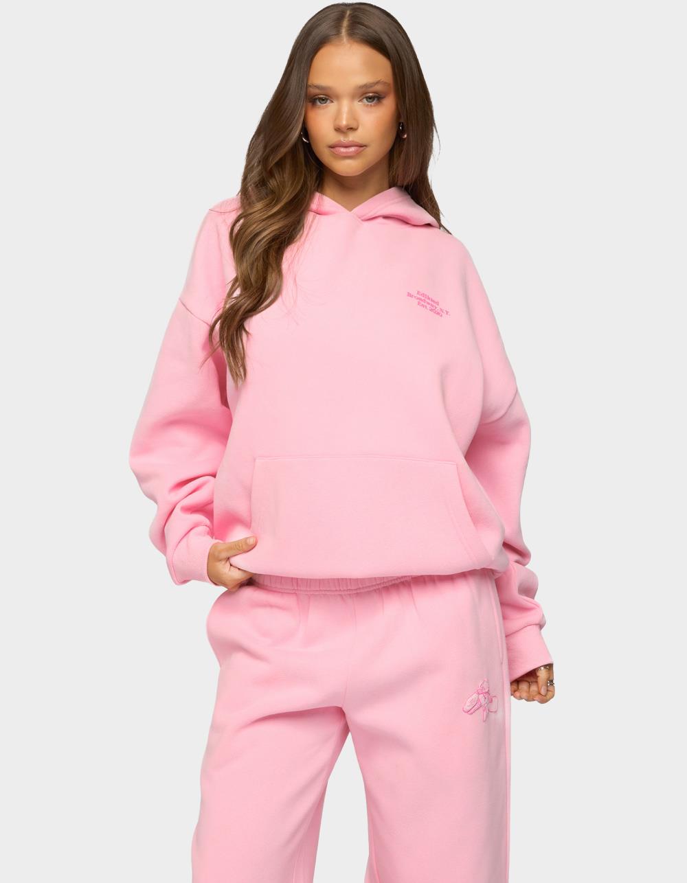 EDIKTED Keychain Cutie Hoodie - PINK