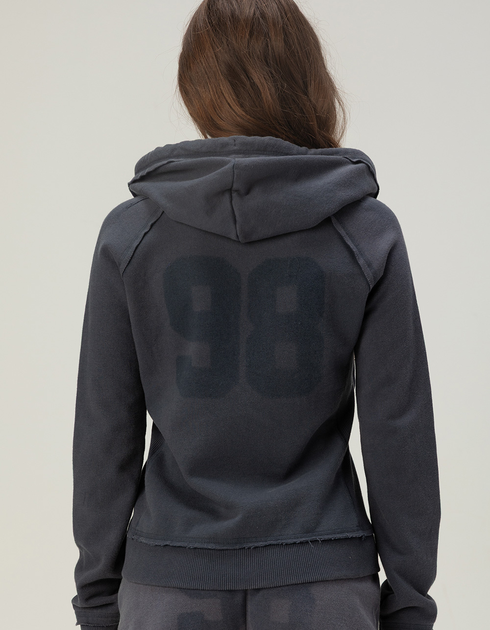 BDG Urban Outfitters Womens Tonal Applique Zip-Up Hoodie - BLUE