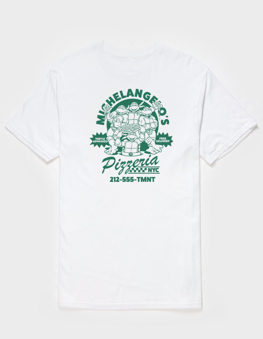TEENAGE MUTANT NINJA TURTLES Pizzeria Turtle Approved Unisex Tee - WHITE
