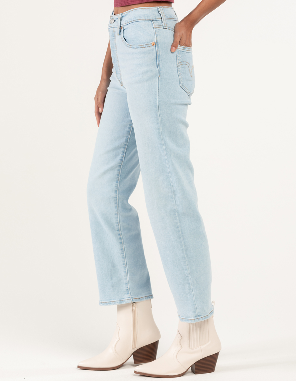 LEVI'S Womens Ribcage Straight Ankle Jeans - LIGHT WASH | Tillys