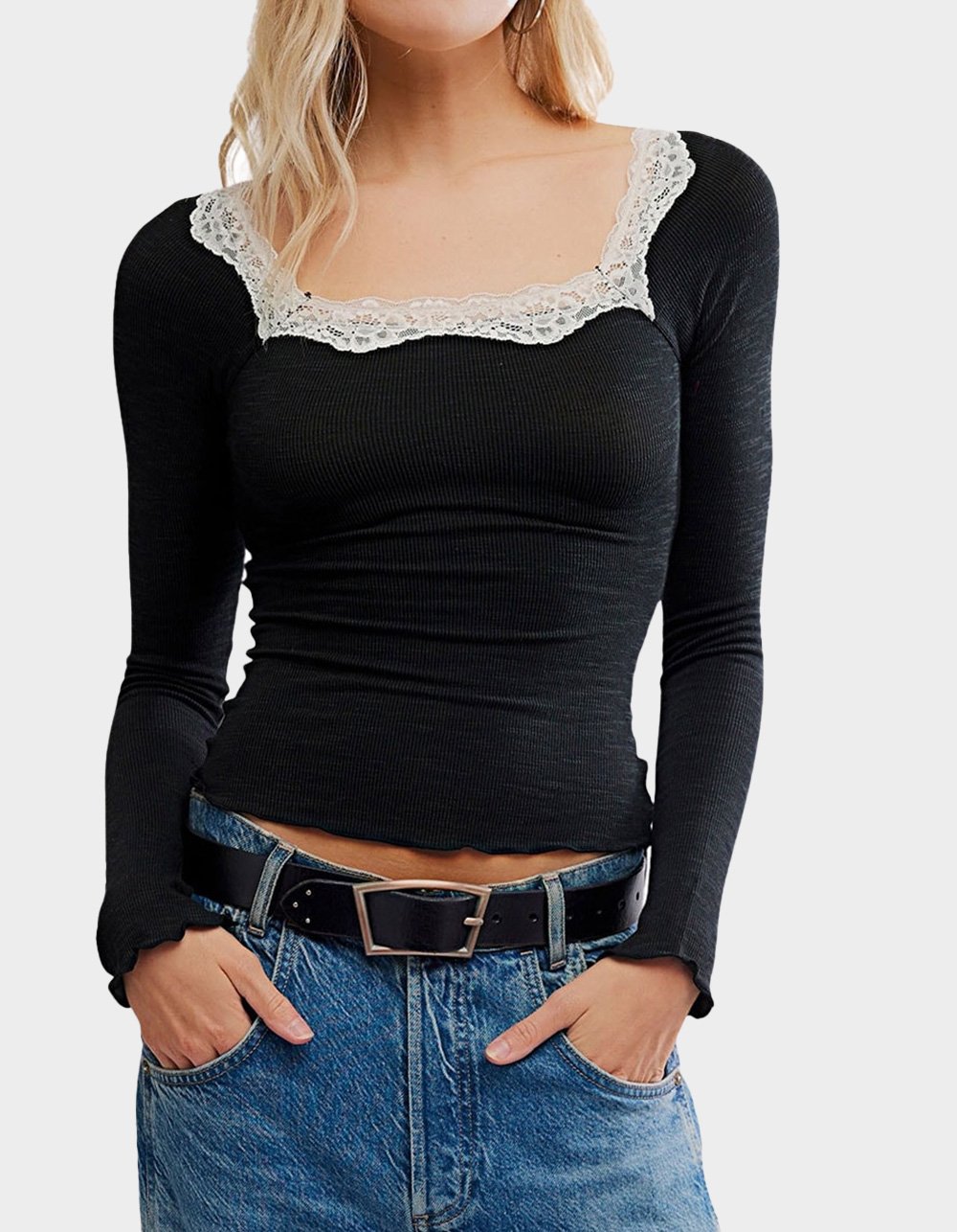 FREE PEOPLE Oh My Darling Womens Long Sleeve Top