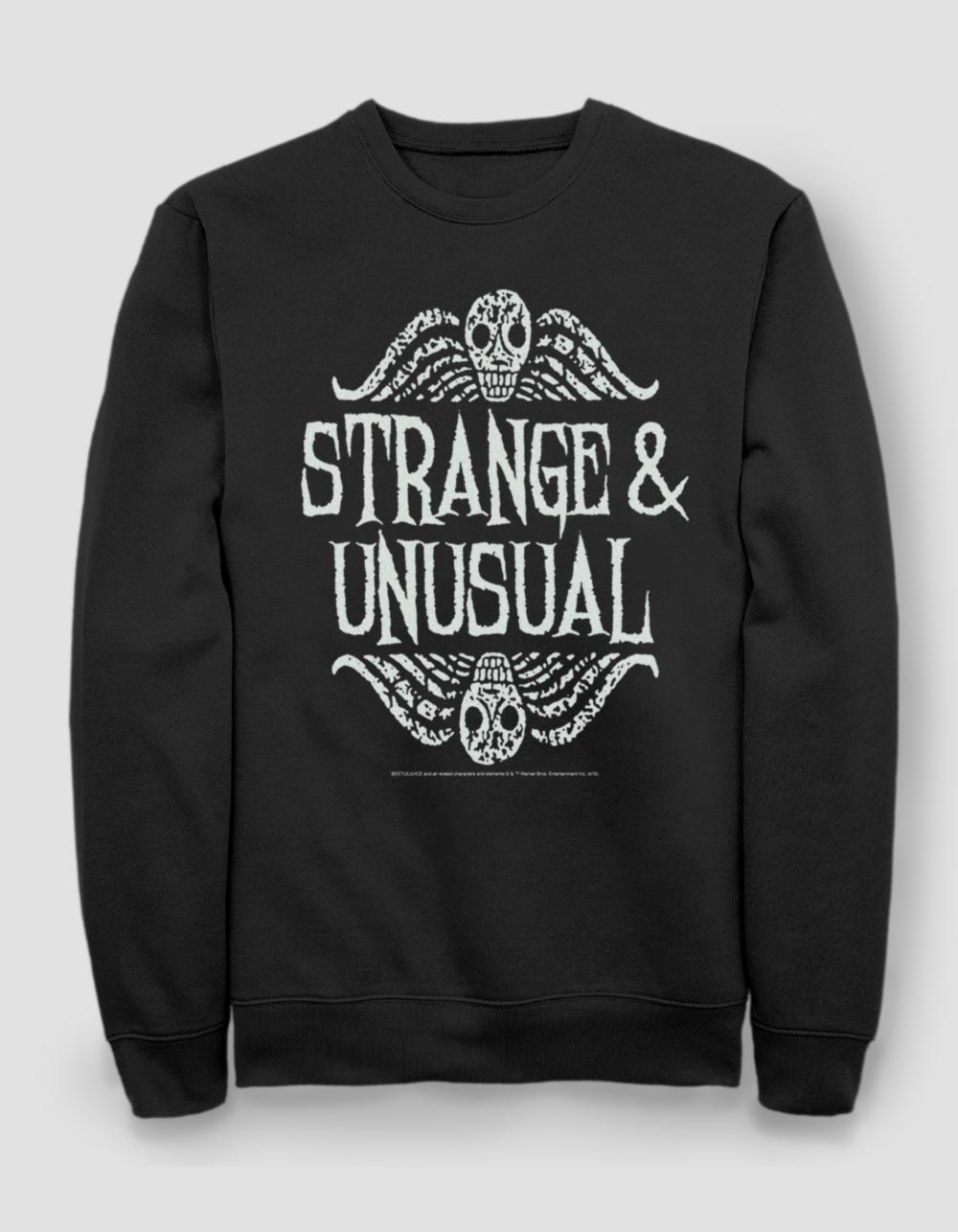 BEETLEJUICE Strange And Unusual Crewneck Sweatshirt - BLACK
