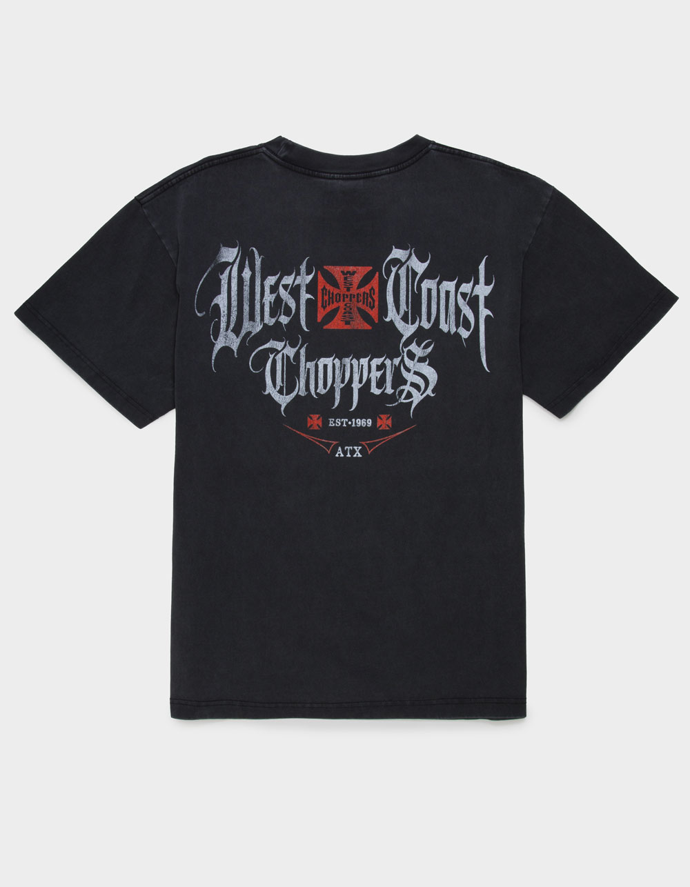 WEST COAST CHOPPERS Script Mens Tee - WASHED BLACK