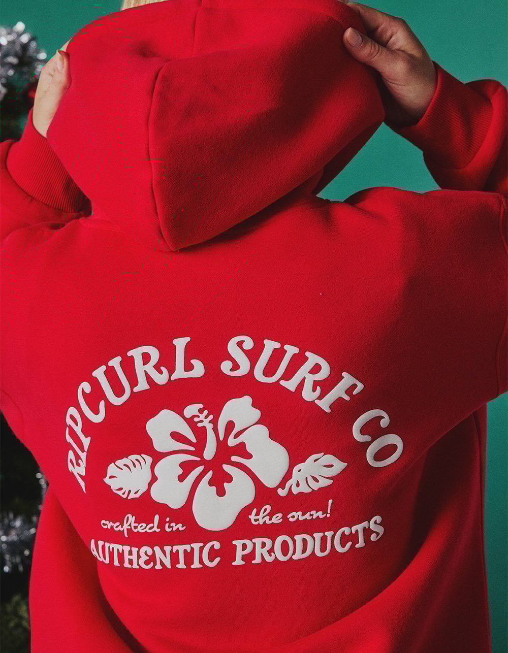 RIP CURL Surf Puff Womens Hoodie - RED