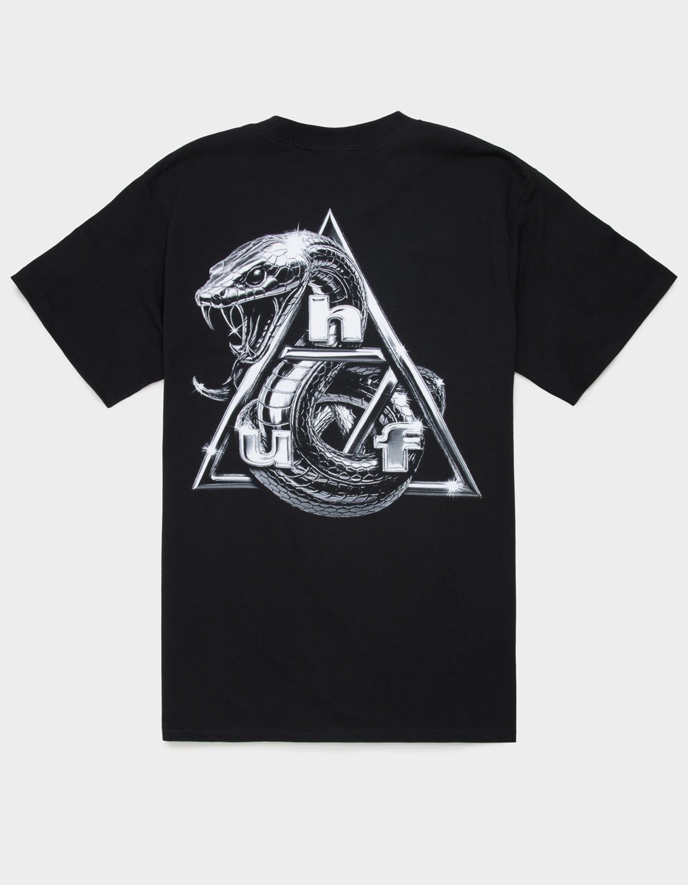 HUF Chrome Snake Mens Tee - BLACK