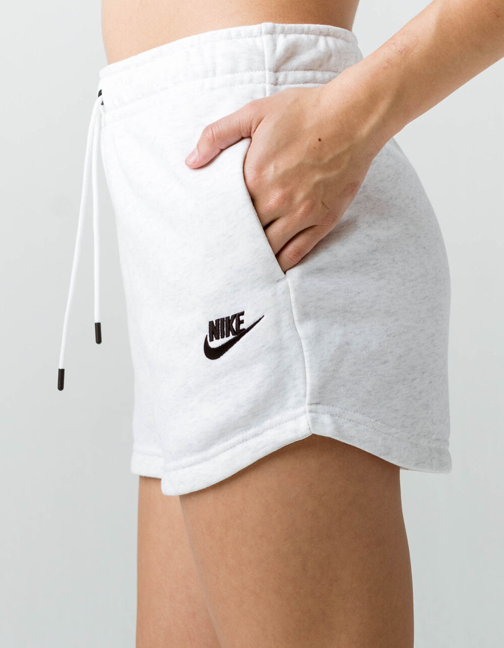 NIKE Sportswear Essential Womens Sweat Shorts - LIGHT GRAY