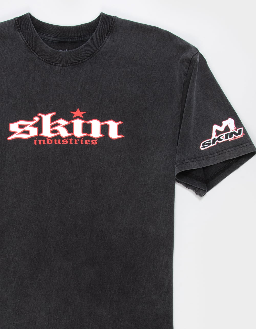 SKIN INDUSTRIES C 4 Red Mens Tee - WASHED BLACK