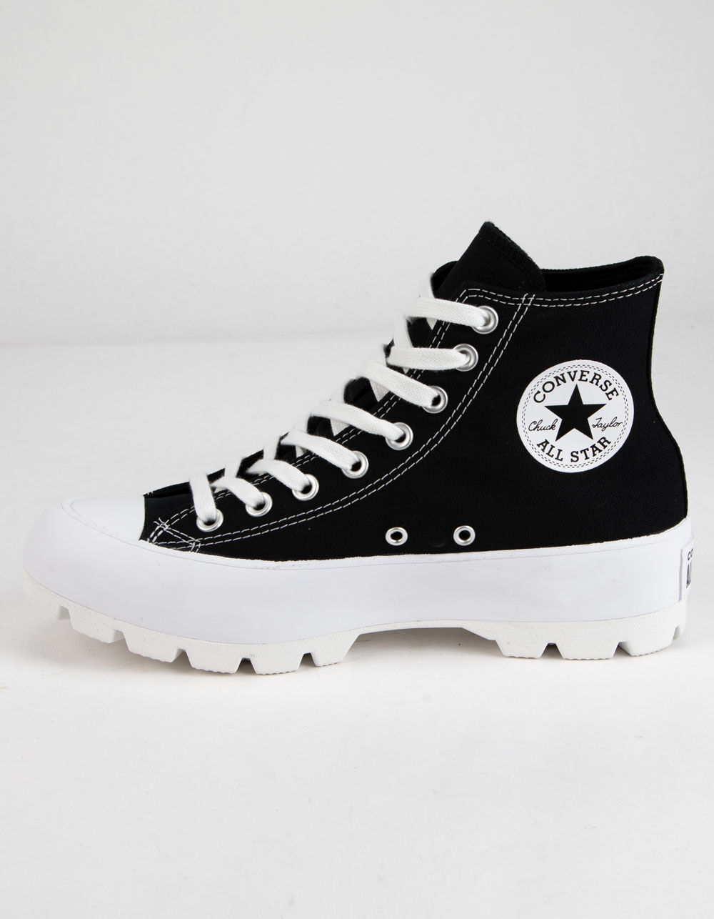 CONVERSE Chuck Taylor All Star Lugged Black and White Womens High Tops -  BLACK/WHITE | Tillys