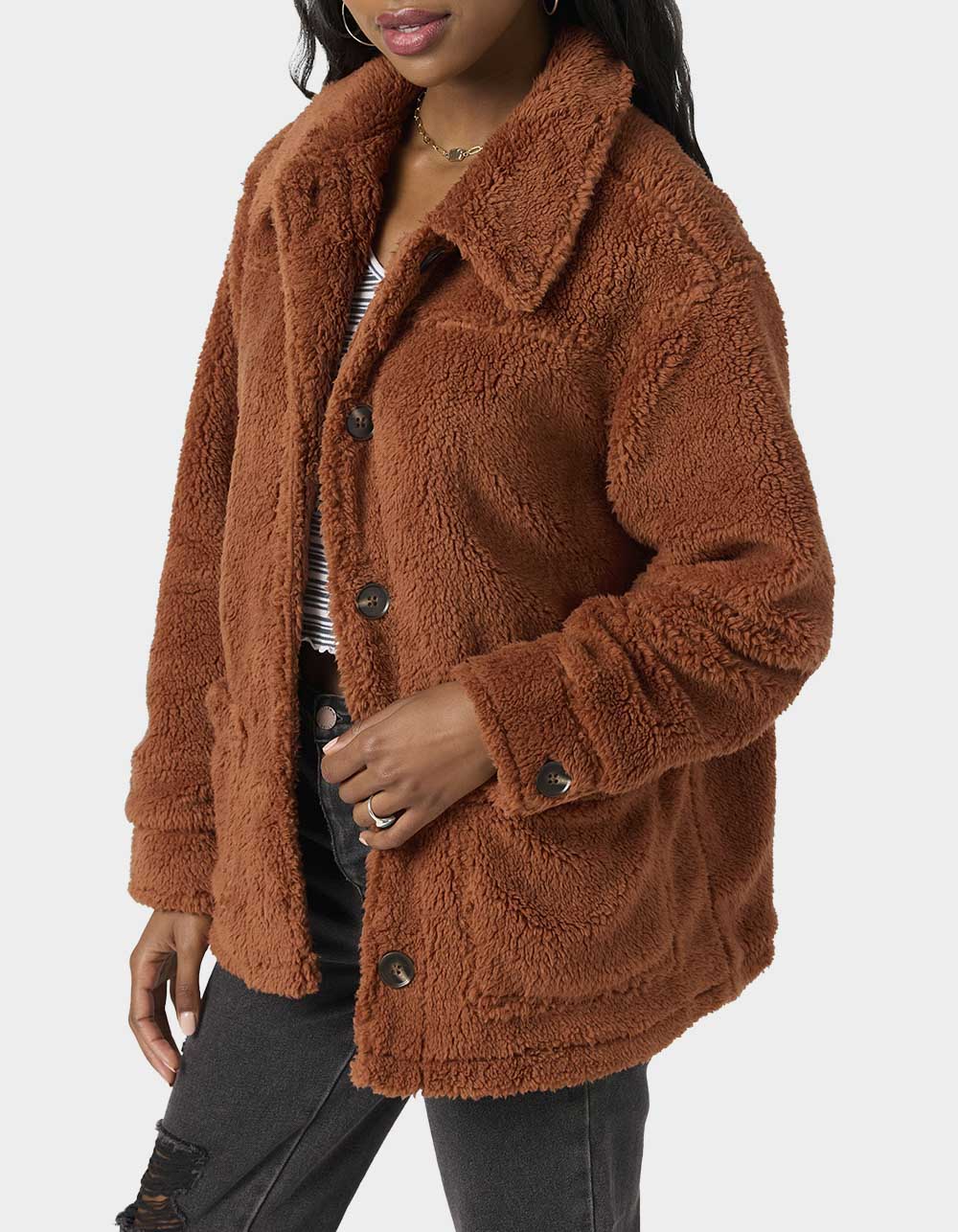 O'NEILL Huxlee Solid Womens Jacket - BROWN