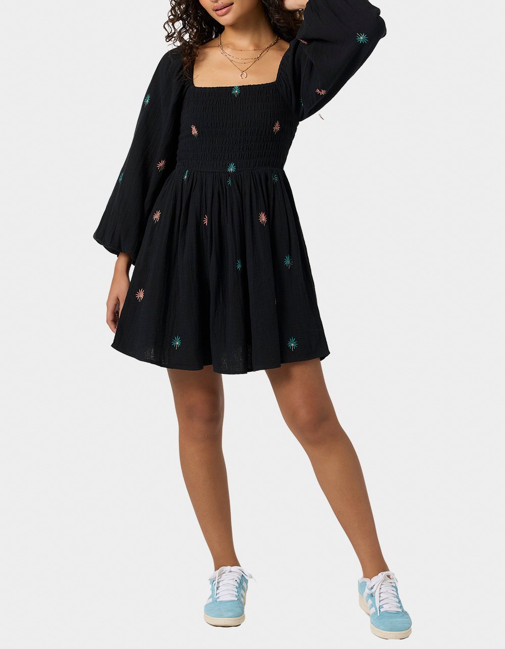 O'NEILL Gracyn Palm Womens Short Dress - BLACK