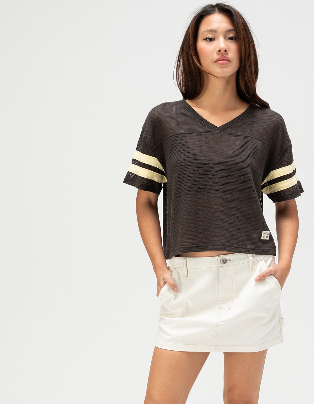 BRIXTON Essex Painter Womens Mini Skirt - OFF WHITE