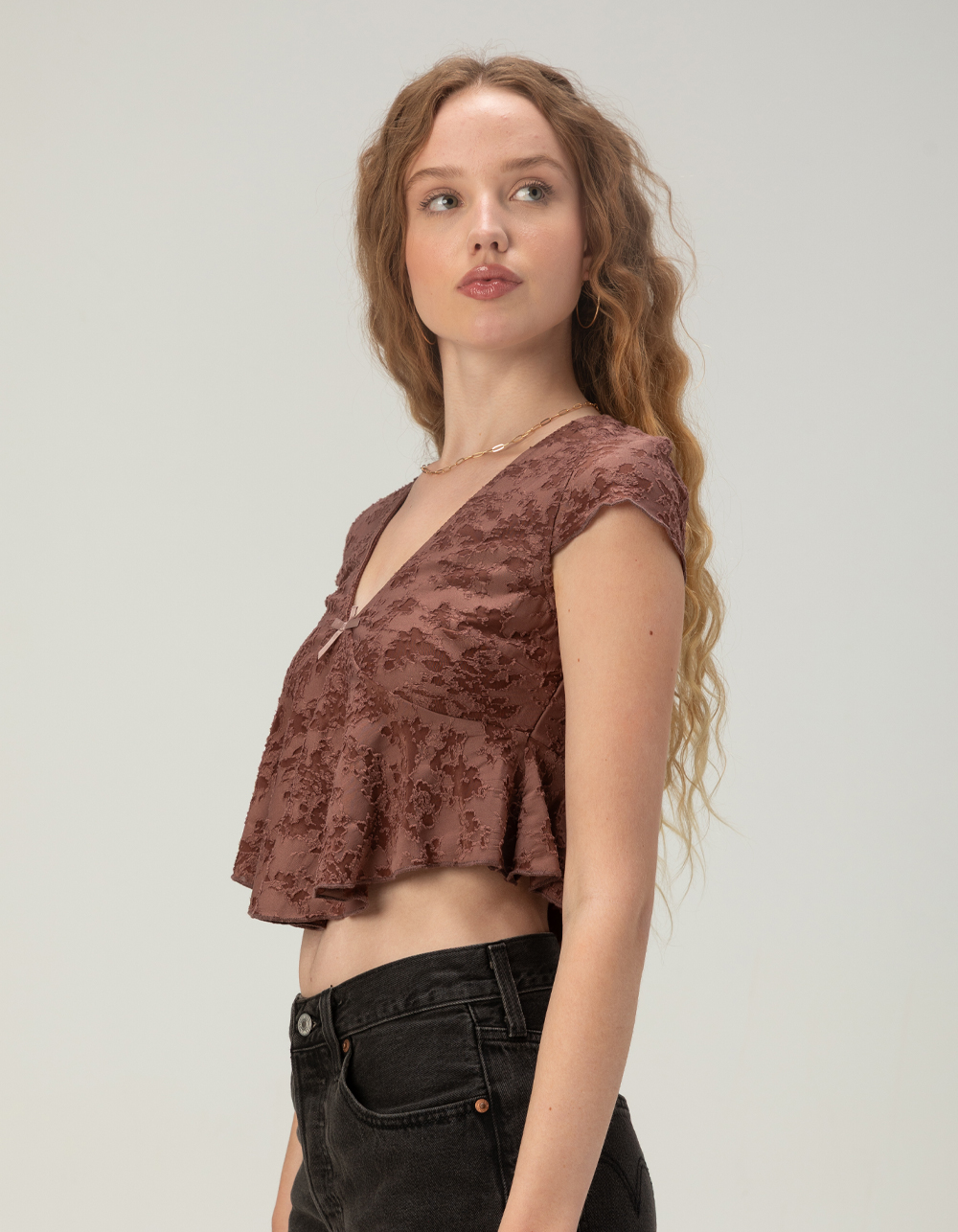 NECTAR CLOTHING Womens Short Sleeve Top