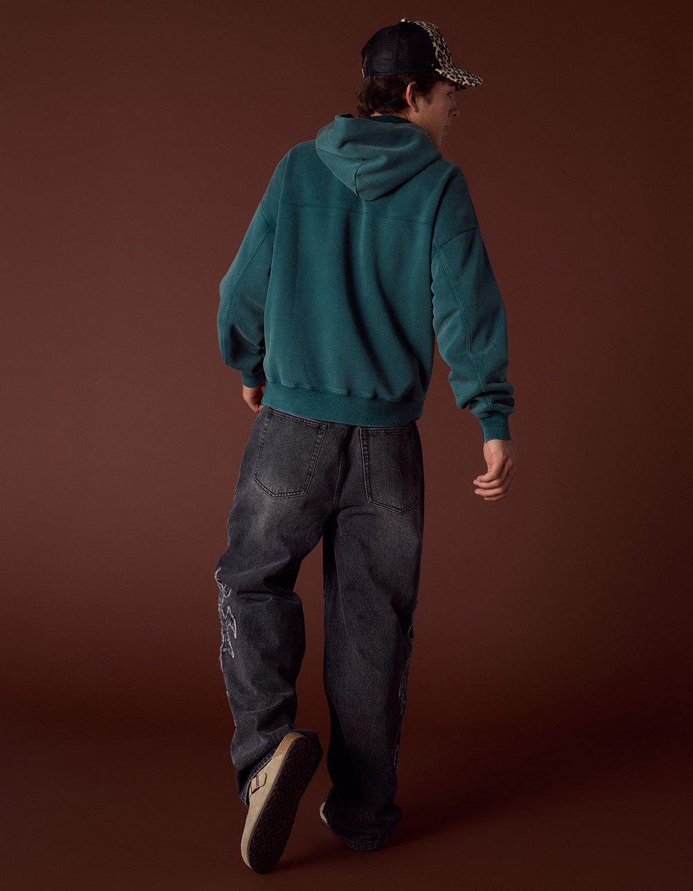 RSQ Mens Oversized Hoodie - DARK GREEN