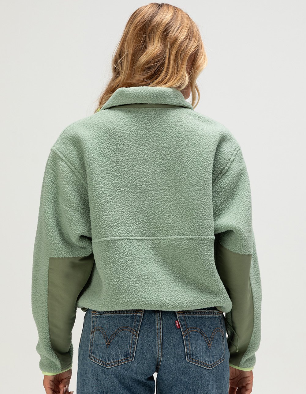 THE NORTH FACE Yumiori Off Peak Womens Half-Zip Jacket - GREEN COMBO