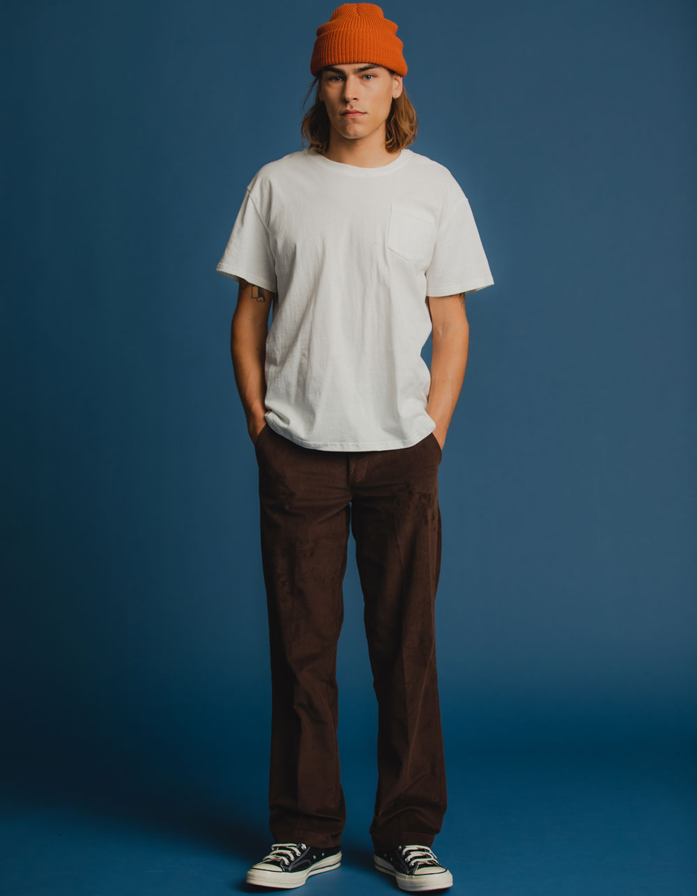 DICKIES Flat Front Corduroy Mens Pants BROWN Tillys