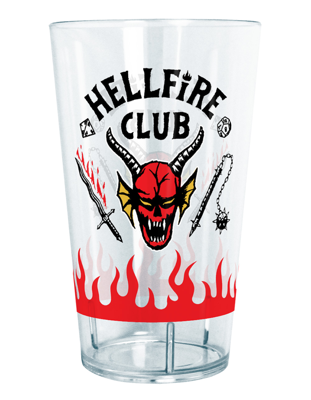STRANGER THINGS 24 oz Hellfire Logo Flame Cup - CLEAR