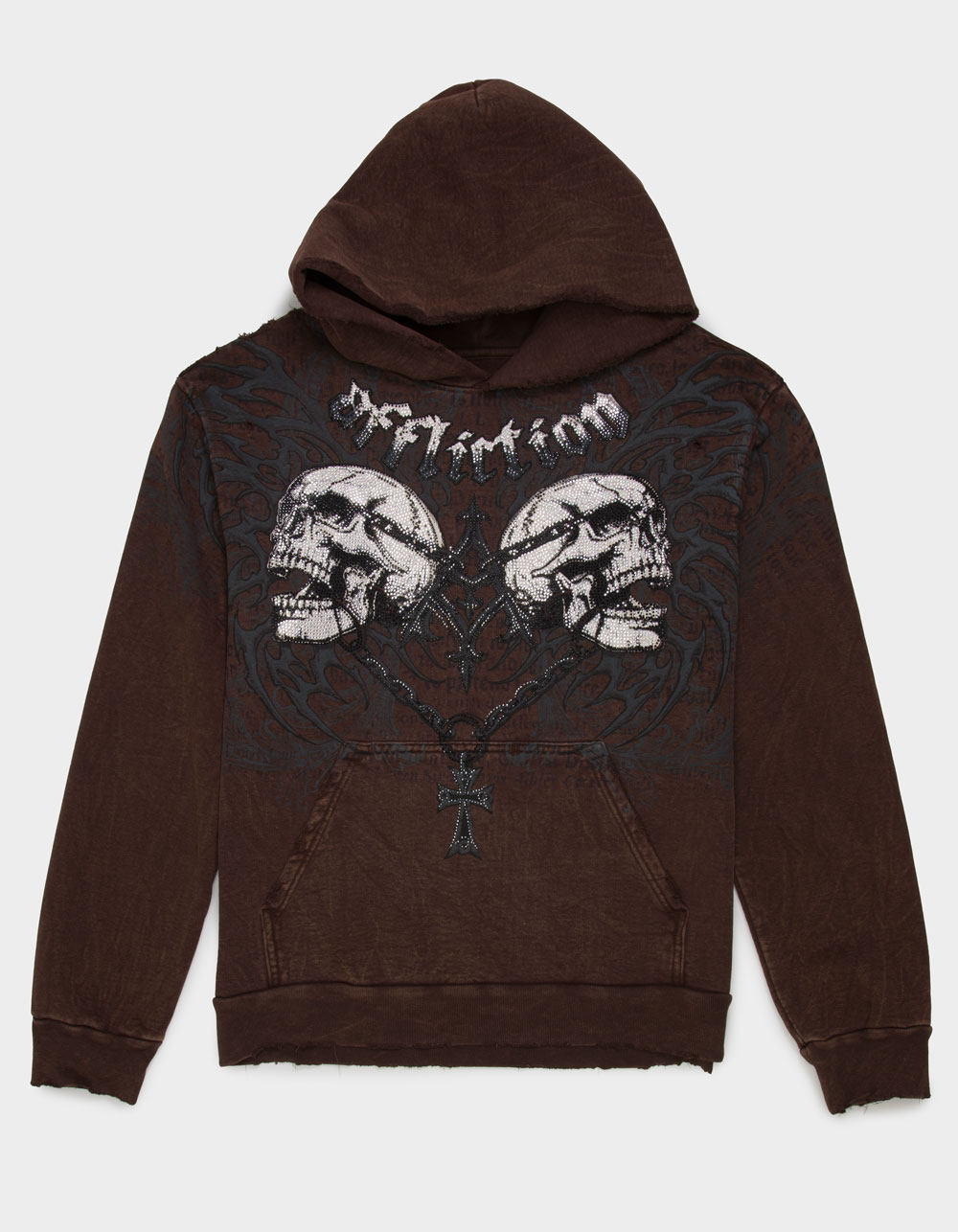AFFLICTION Collapse Mens Hoodie - BROWN