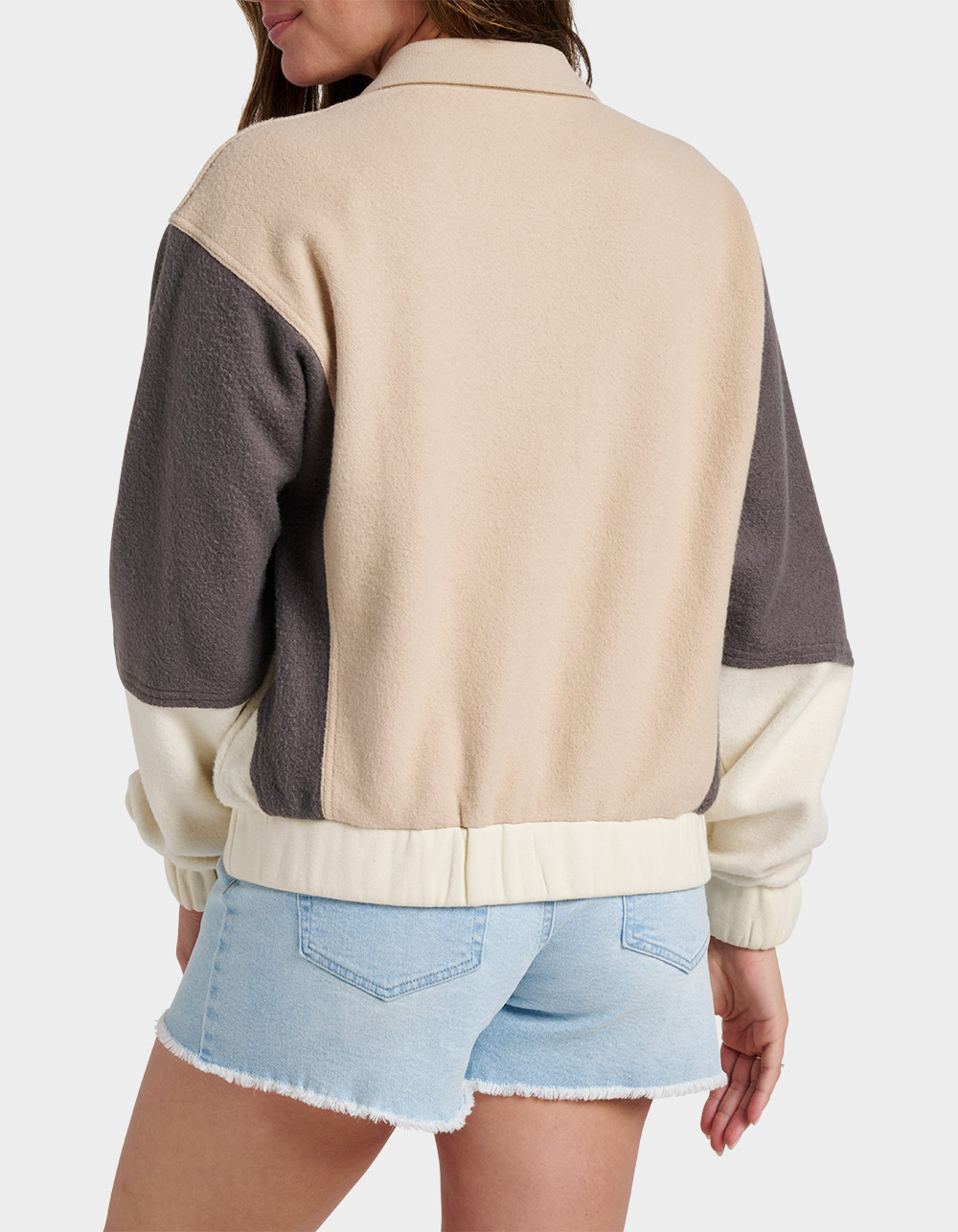 QUIKSILVER Dover St. Womens Fleece Pullover - OATMEAL