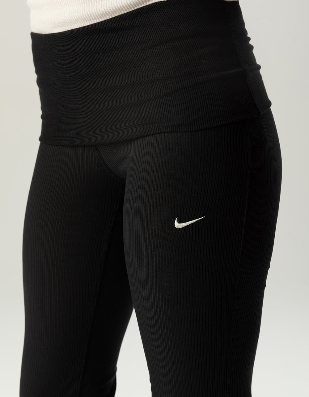 NIKE Sportswear Chill Knit Womens Ribbed Pants - BLACK