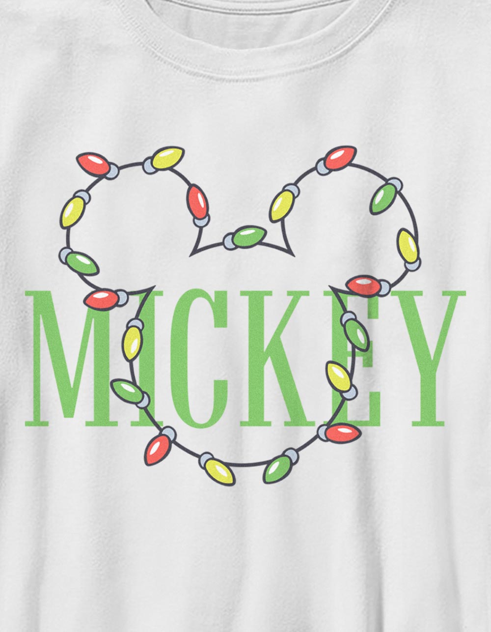 DISNEY Mickey Lights Unisex Kids Tee - WHITE