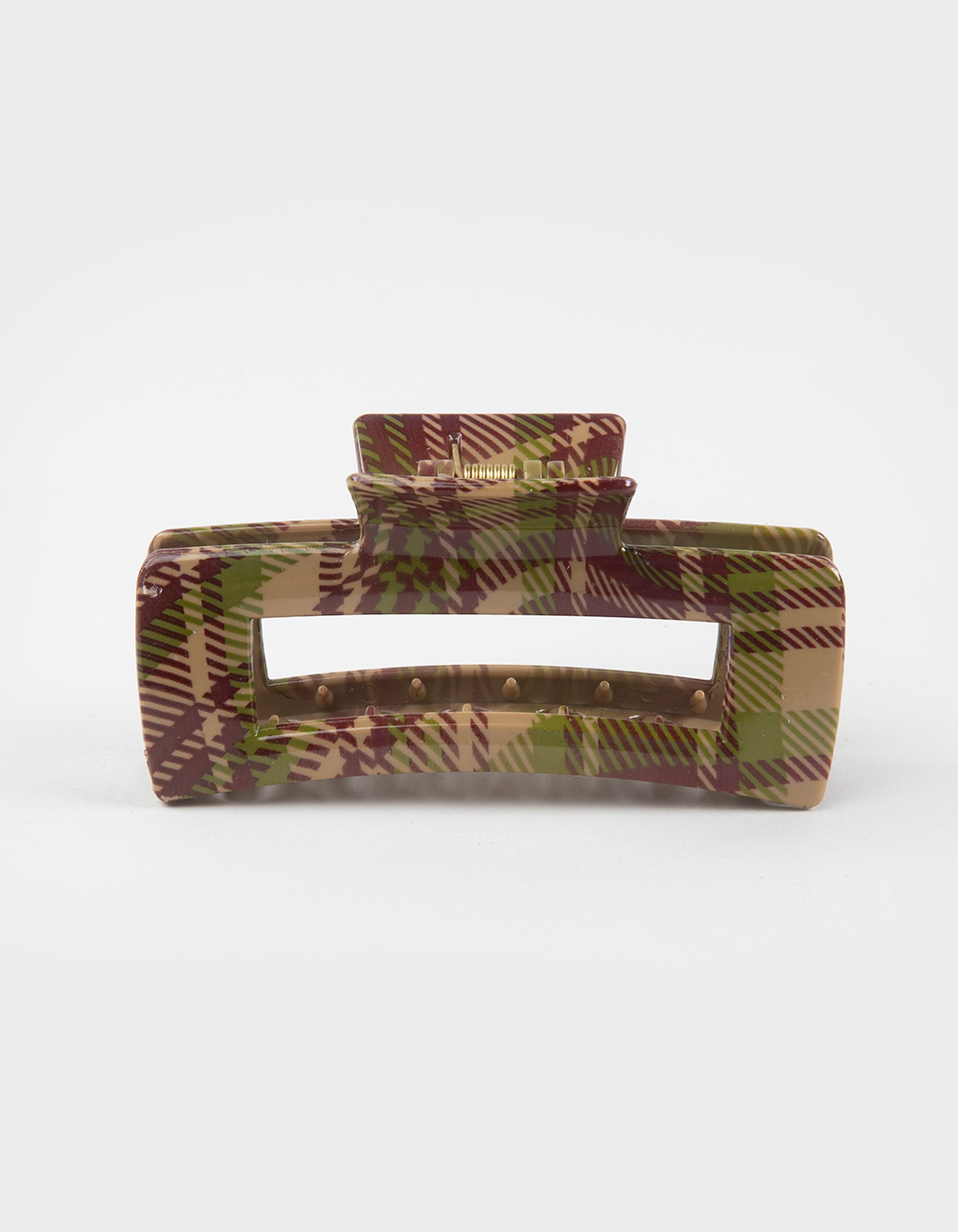 FULL TILT Plaid Printed Oversized Claw Clip - MULTI