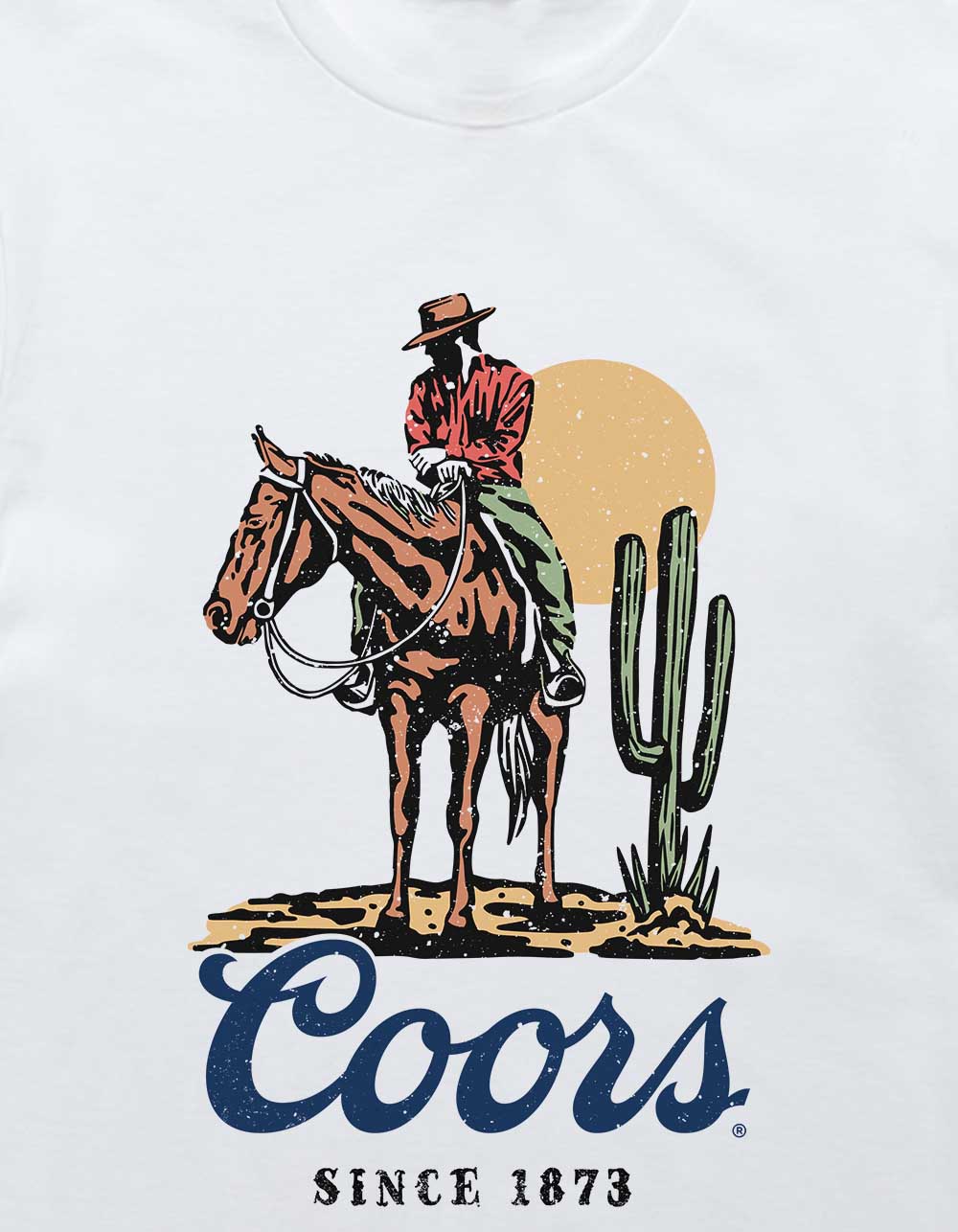 COORS Cowboy Since 1873 Unisex Tee - WHITE