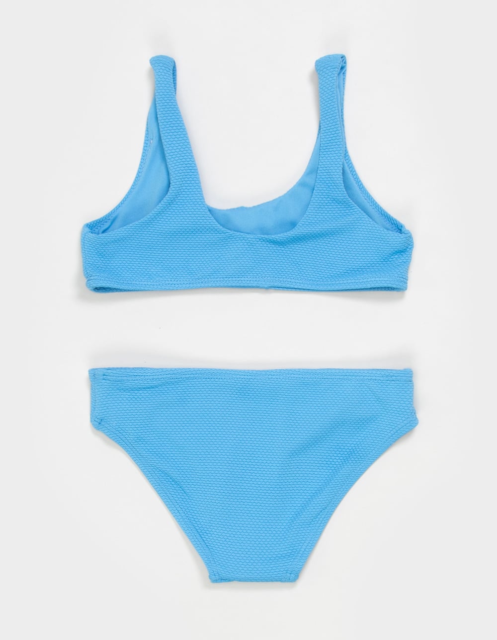 RAISINS Saltwater Solids Girls Texture Bralette Bikini Set - BLUE