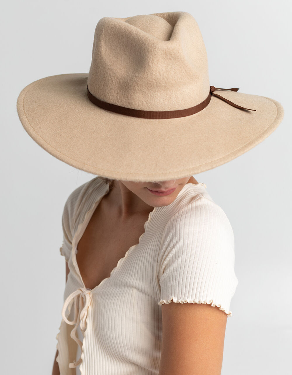 BRIXTON Womens Emma Felt Hat - KHAKI 