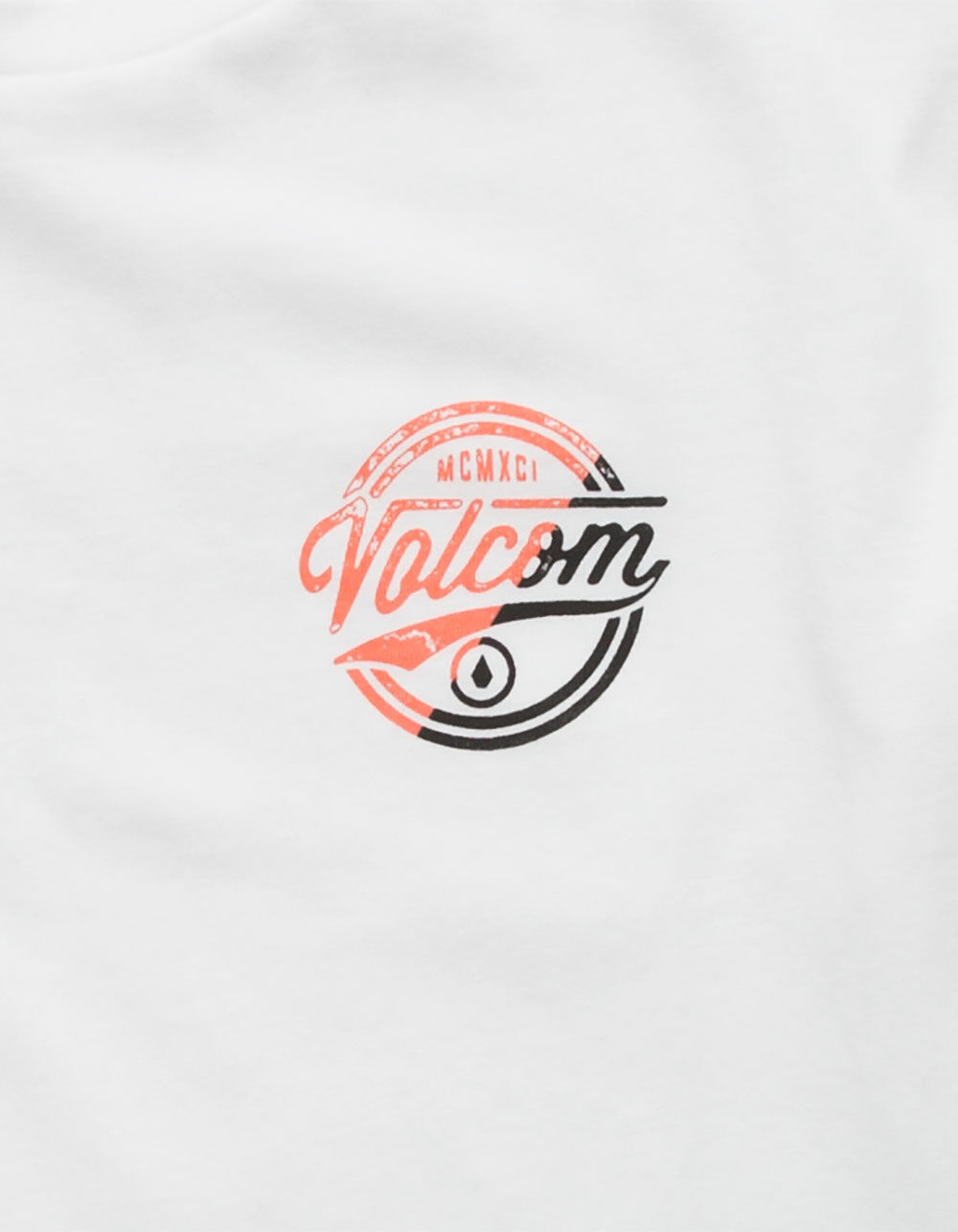 VOLCOM Dip Dye White & Blue Boys T-Shirt image number 1